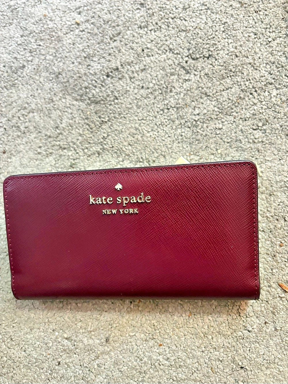 Kate Spade Zip Around Wallet in Burgundy
